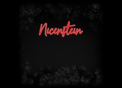 Konfiguriertes Neonschild: Nicenstein - Official Neon - led neon schild schriftzug personalisiert