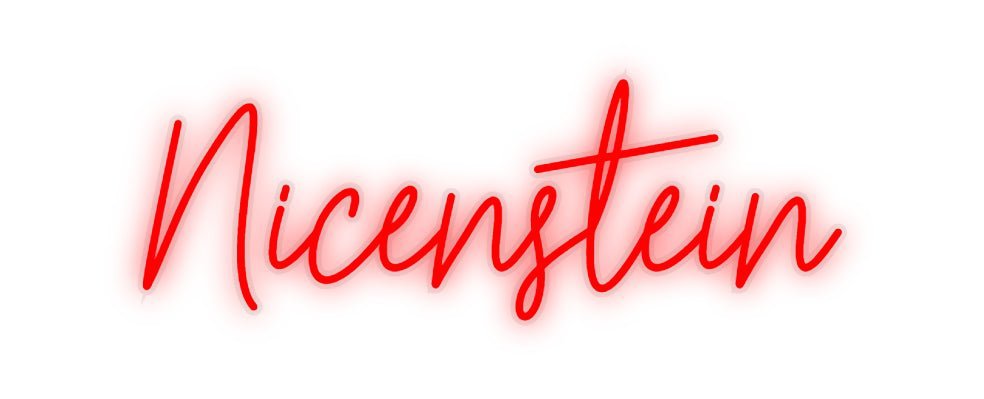 Konfiguriertes Neonschild: Nicenstein - Official Neon - led neon schild schriftzug personalisiert