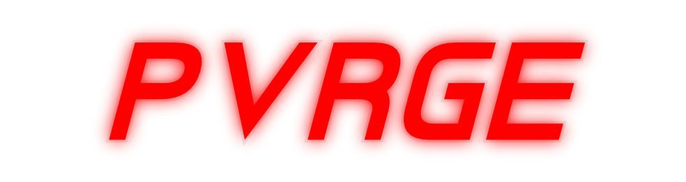 Konfiguriertes Neonschild: PVRGE - Official Neon - led neon schild schriftzug personalisiert