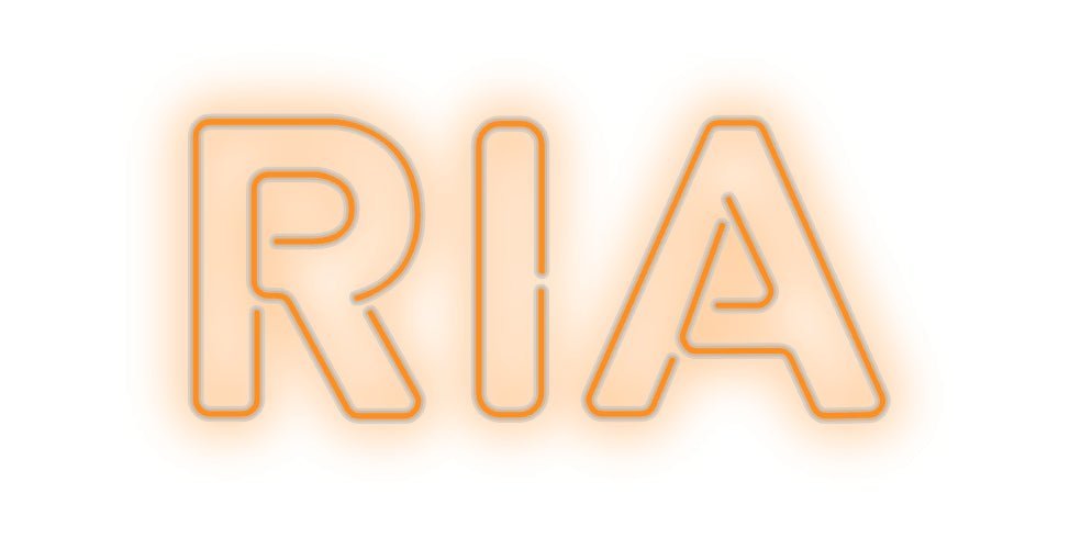 Konfiguriertes Neonschild: RIA - Official Neon - led neon schild schriftzug personalisiert