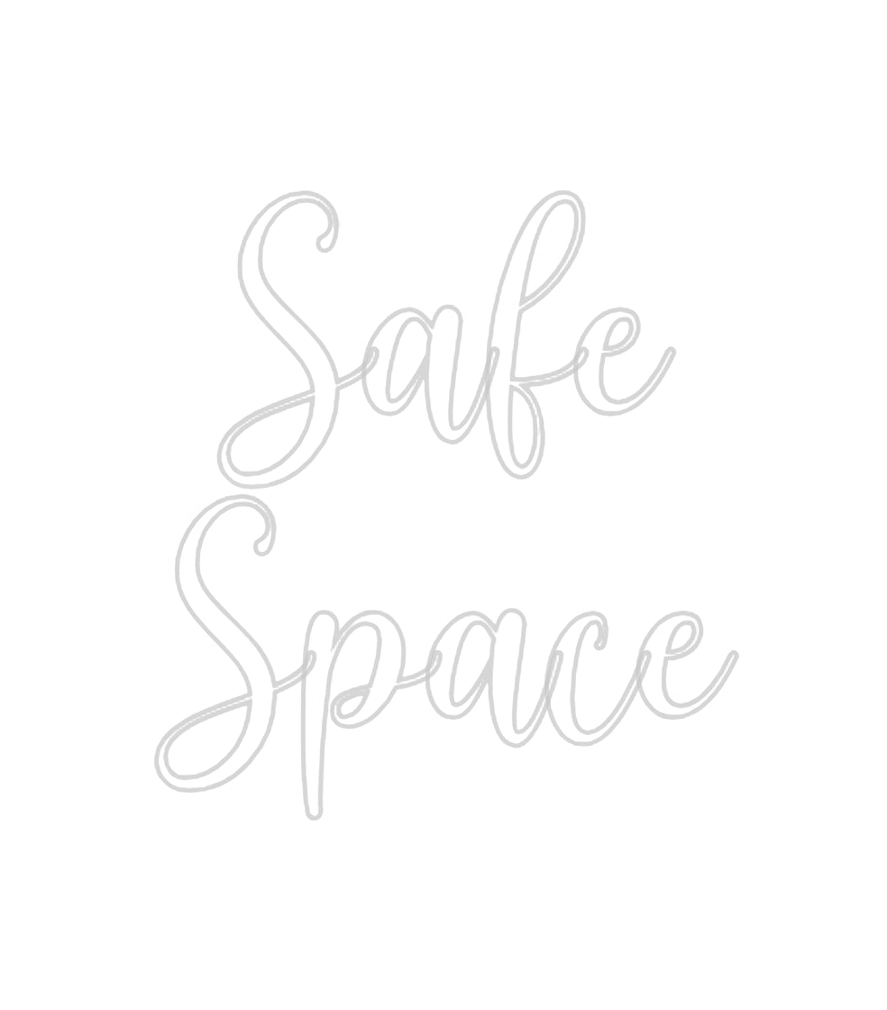 Konfiguriertes Neonschild: Safe Space - Official Neon - led neon schild schriftzug personalisiert