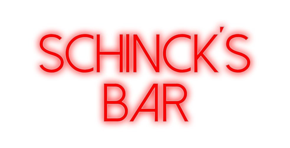 Konfiguriertes Neonschild: Schinck´s Bar - Official Neon - led neon schild schriftzug personalisiert