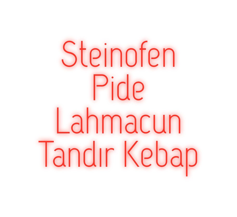 Konfiguriertes Neonschild: Steinofen Pi... - Official Neon - led neon schild schriftzug personalisiert