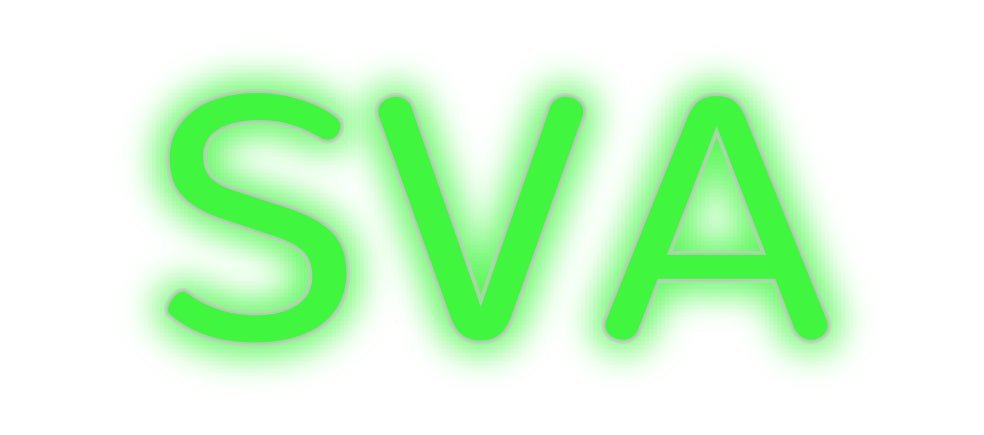 Konfiguriertes Neonschild: SVA - Official Neon - led neon schild schriftzug personalisiert