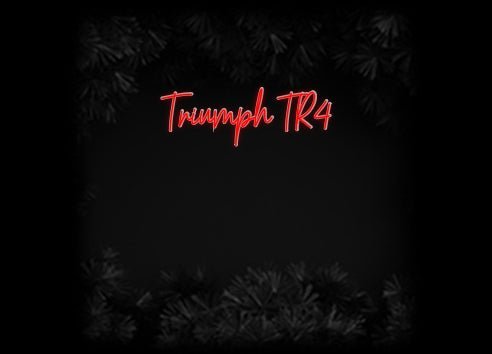 Konfiguriertes Neonschild: Triumph TR4 - Official Neon - led neon schild schriftzug personalisiert