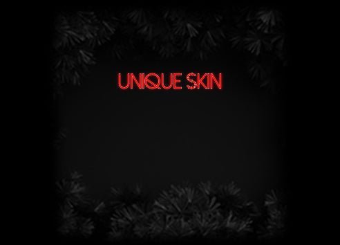 Konfiguriertes Neonschild: UNIQUE SKIN - Official Neon - led neon schild schriftzug personalisiert