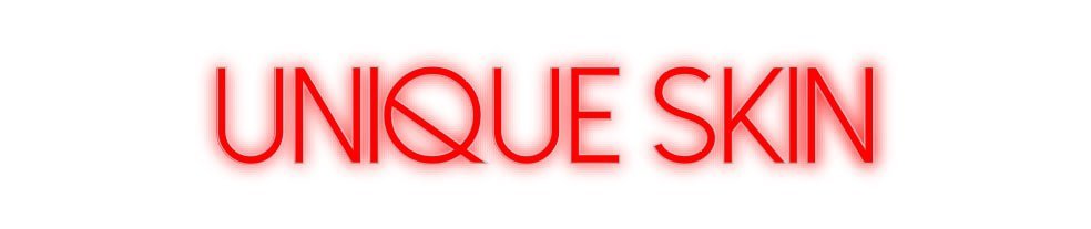 Konfiguriertes Neonschild: UNIQUE SKIN - Official Neon - led neon schild schriftzug personalisiert