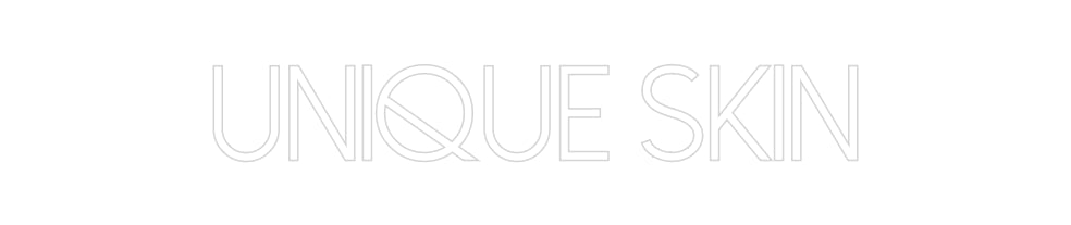 Konfiguriertes Neonschild: UNIQUE SKIN - Official Neon - led neon schild schriftzug personalisiert