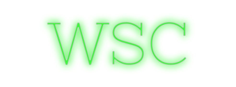 Konfiguriertes Neonschild: WSC - Official Neon - led neon schild schriftzug personalisiert