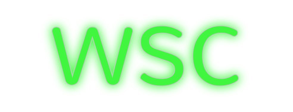 Konfiguriertes Neonschild: WSC - Official Neon - led neon schild schriftzug personalisiert