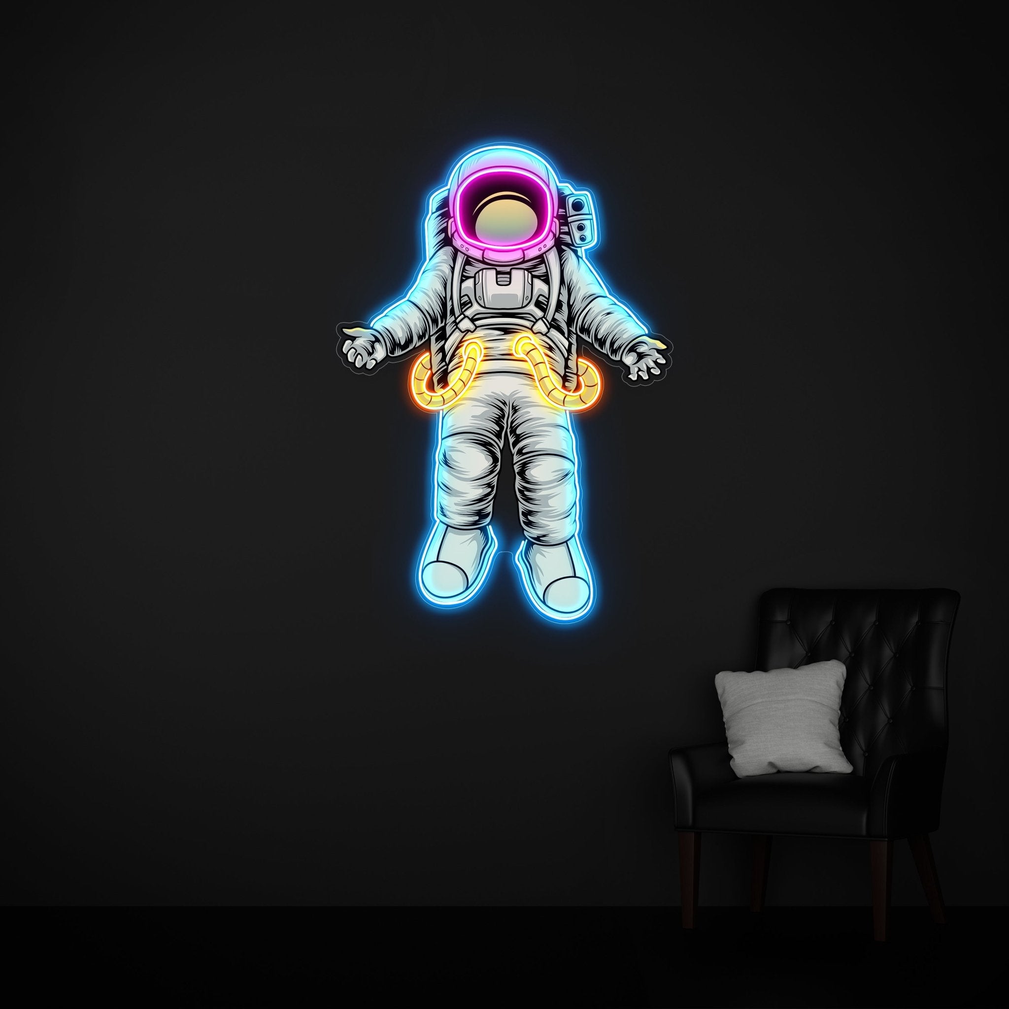 LED Neon Schild - Astronaut - UV Druck - Official Neon - led neon schild schriftzug personalisiert