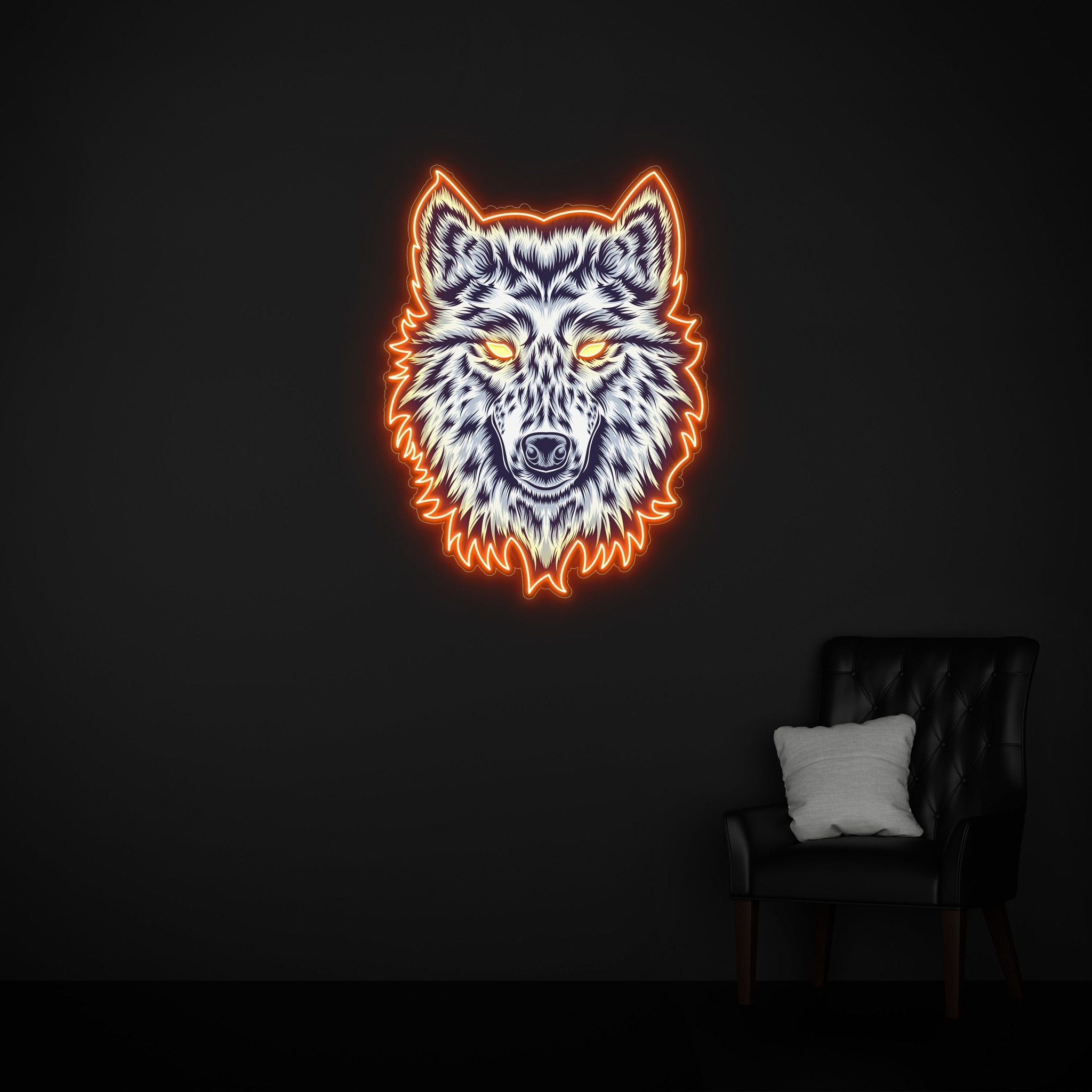 LED Neon Schild - Tiger Weiß - UV Druck - Official Neon - led neon schild schriftzug personalisiert