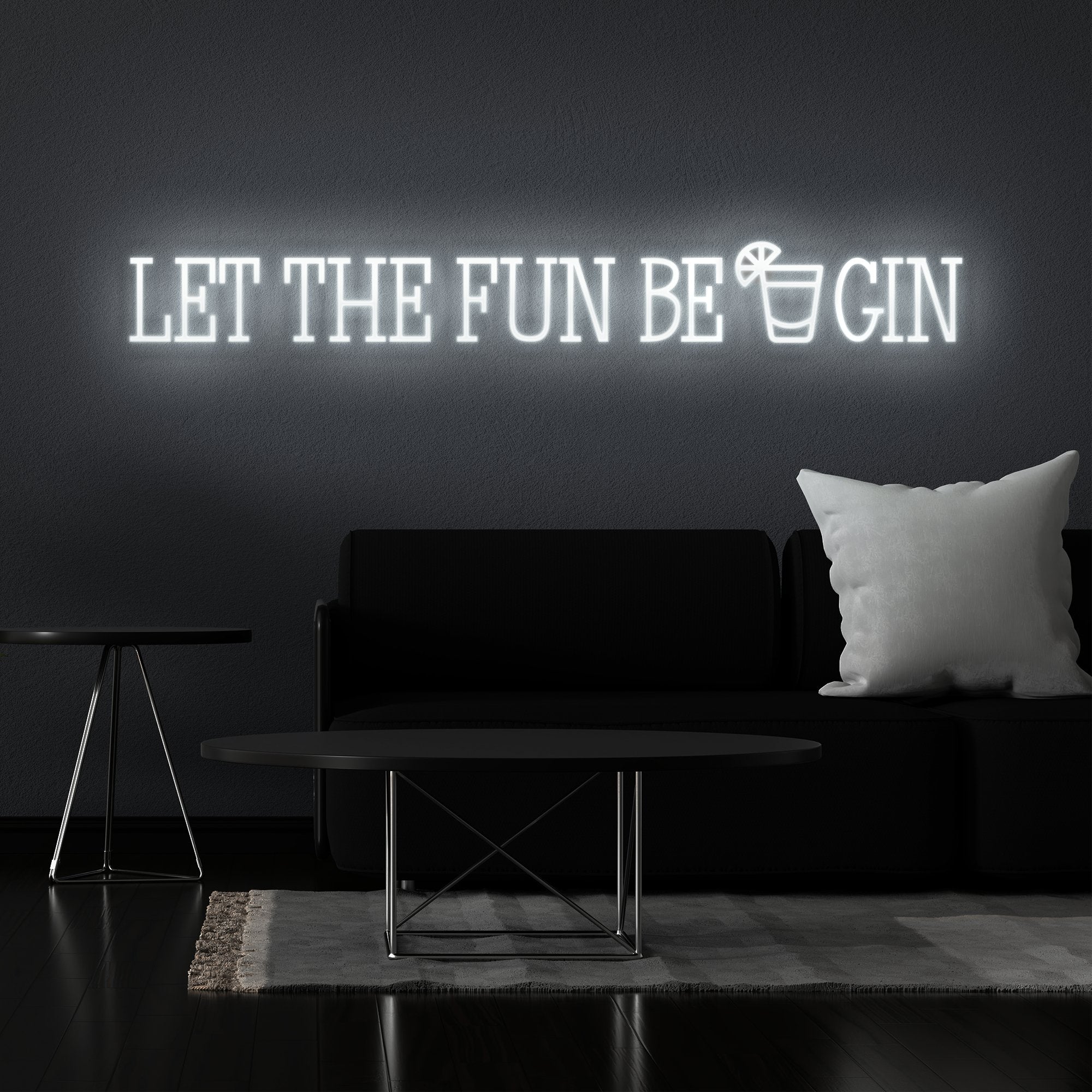 Let The Fun Be Gin - Neonschild - Official Neon - led neon schild schriftzug personalisiert