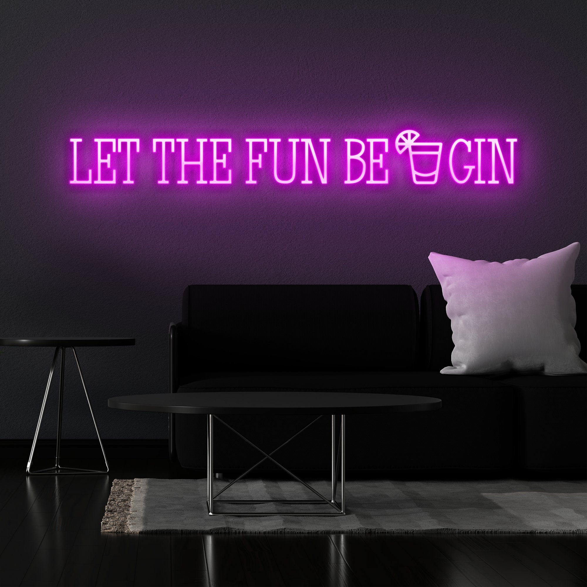 Let The Fun Be Gin - Neonschild - Official Neon - led neon schild schriftzug personalisiert