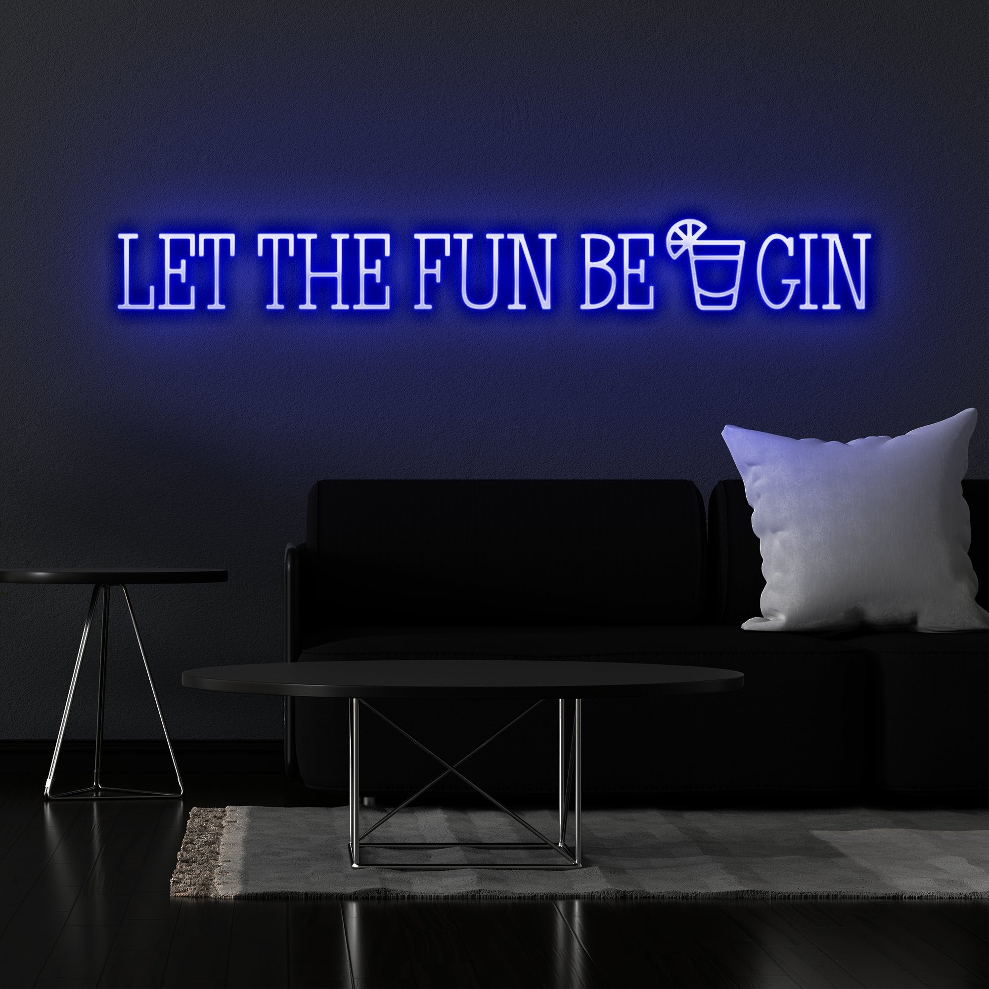 Let The Fun Be Gin - Neonschild - Official Neon - led neon schild schriftzug personalisiert